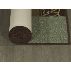 Ottomanson Ottohome Collection Contemporary Damask Design Area Rugs and Runners with Non-Skid (Non-Slip) Rubber Backing, Brown   555756423